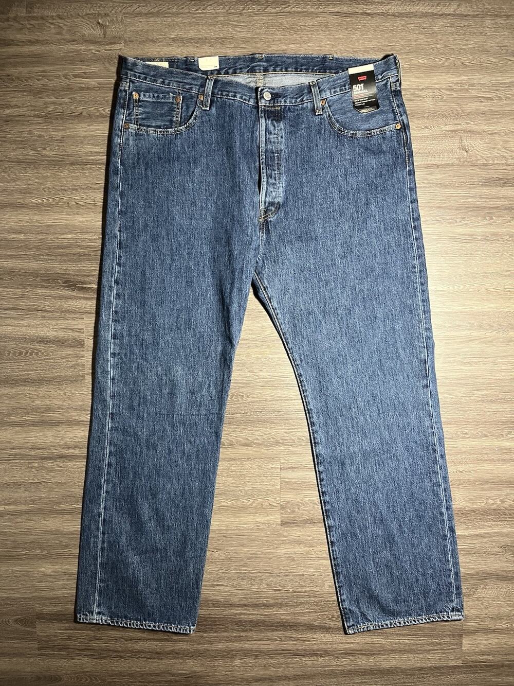 Levi's Premium 501 Original Jeans Men's 44x34 Blue Straight Button Fly 115010115